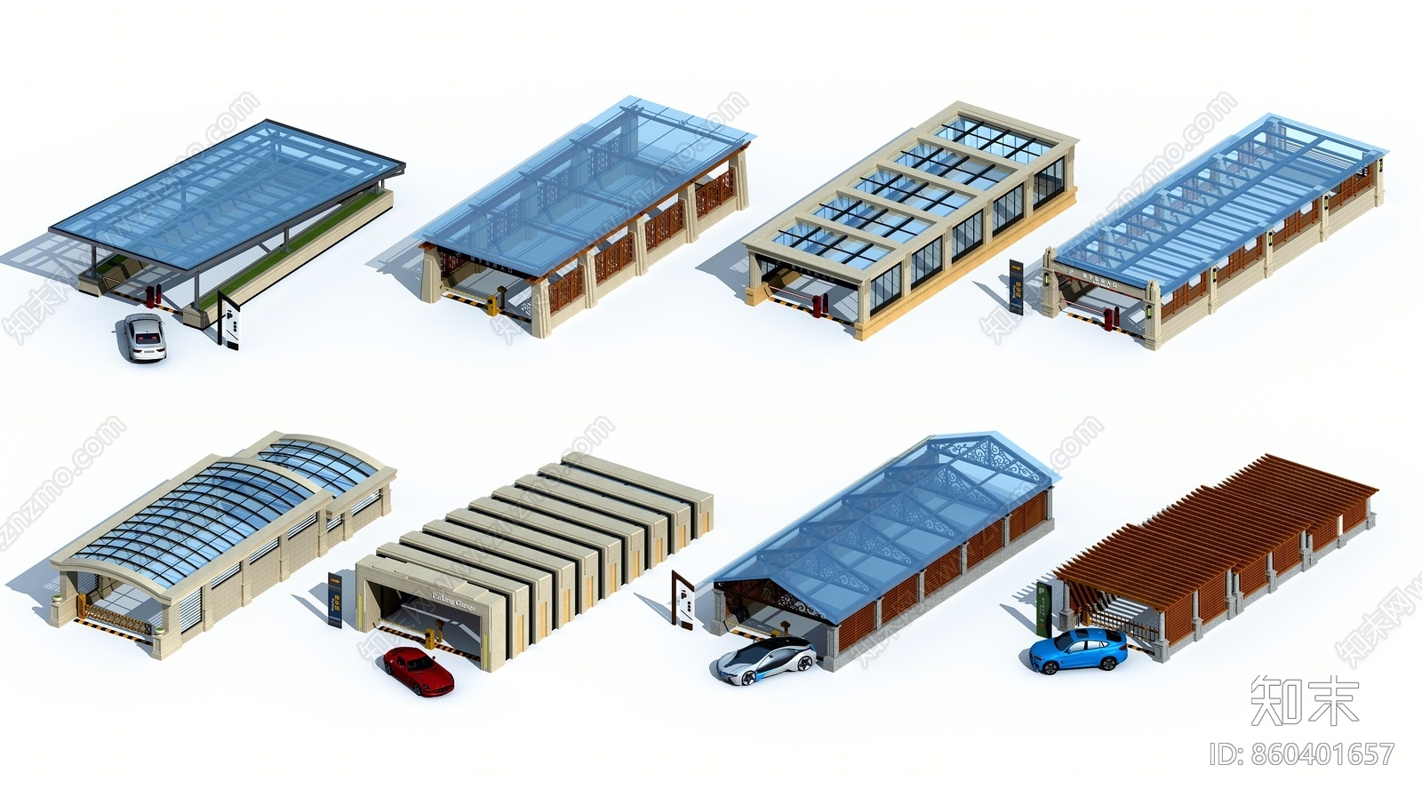 简欧车库出口3D模型下载【ID:860401657】