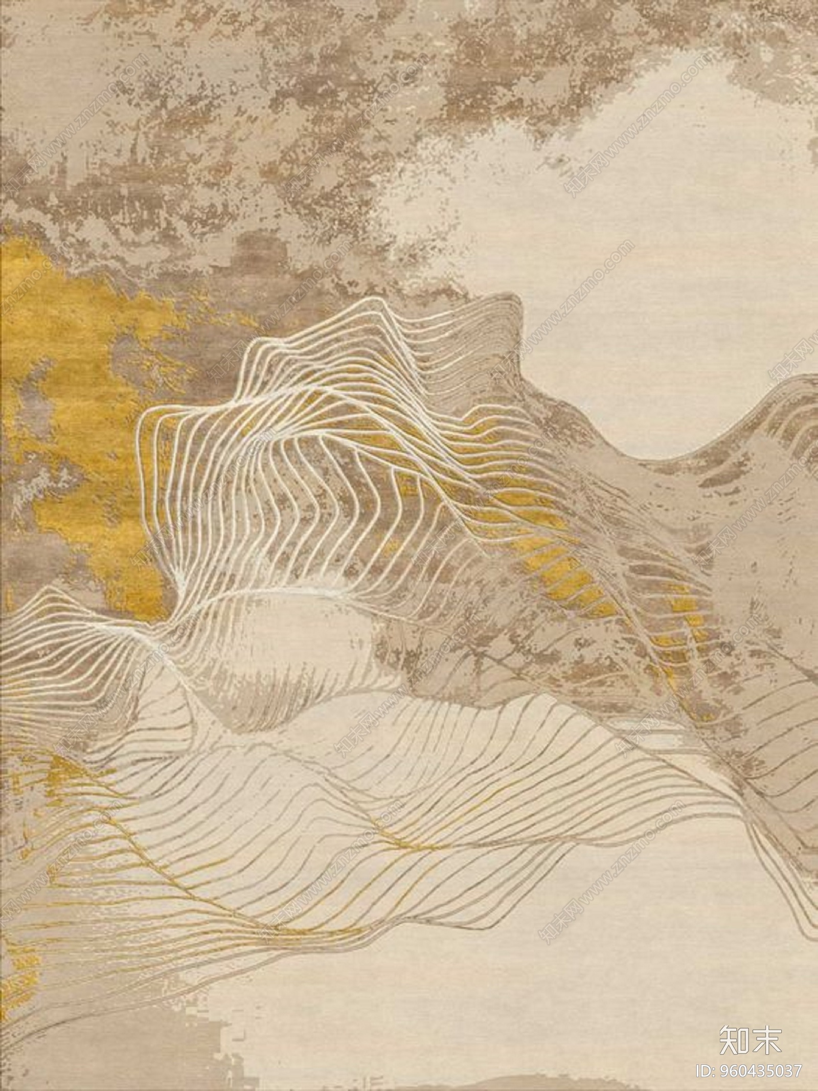 高清新中式地毯贴图下载