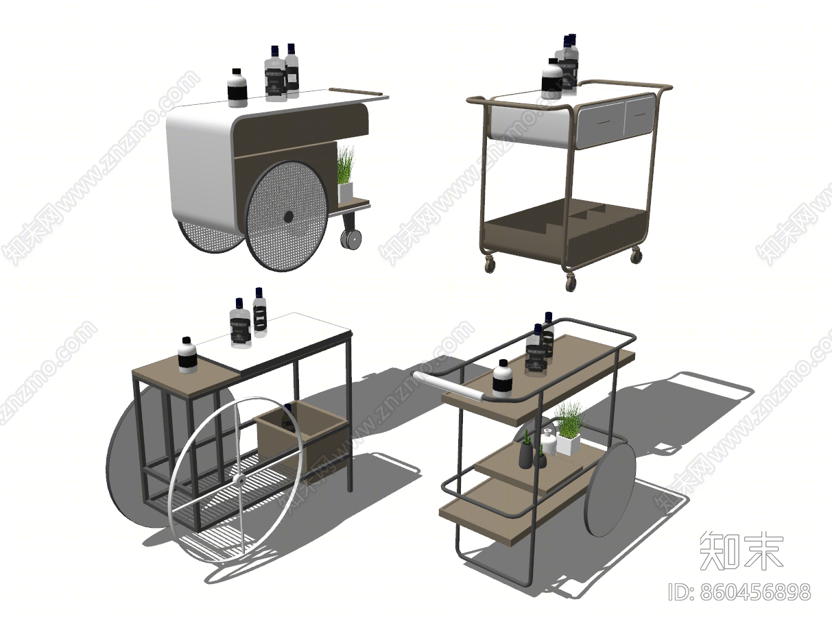现代餐车SU模型下载【ID:860456898】
