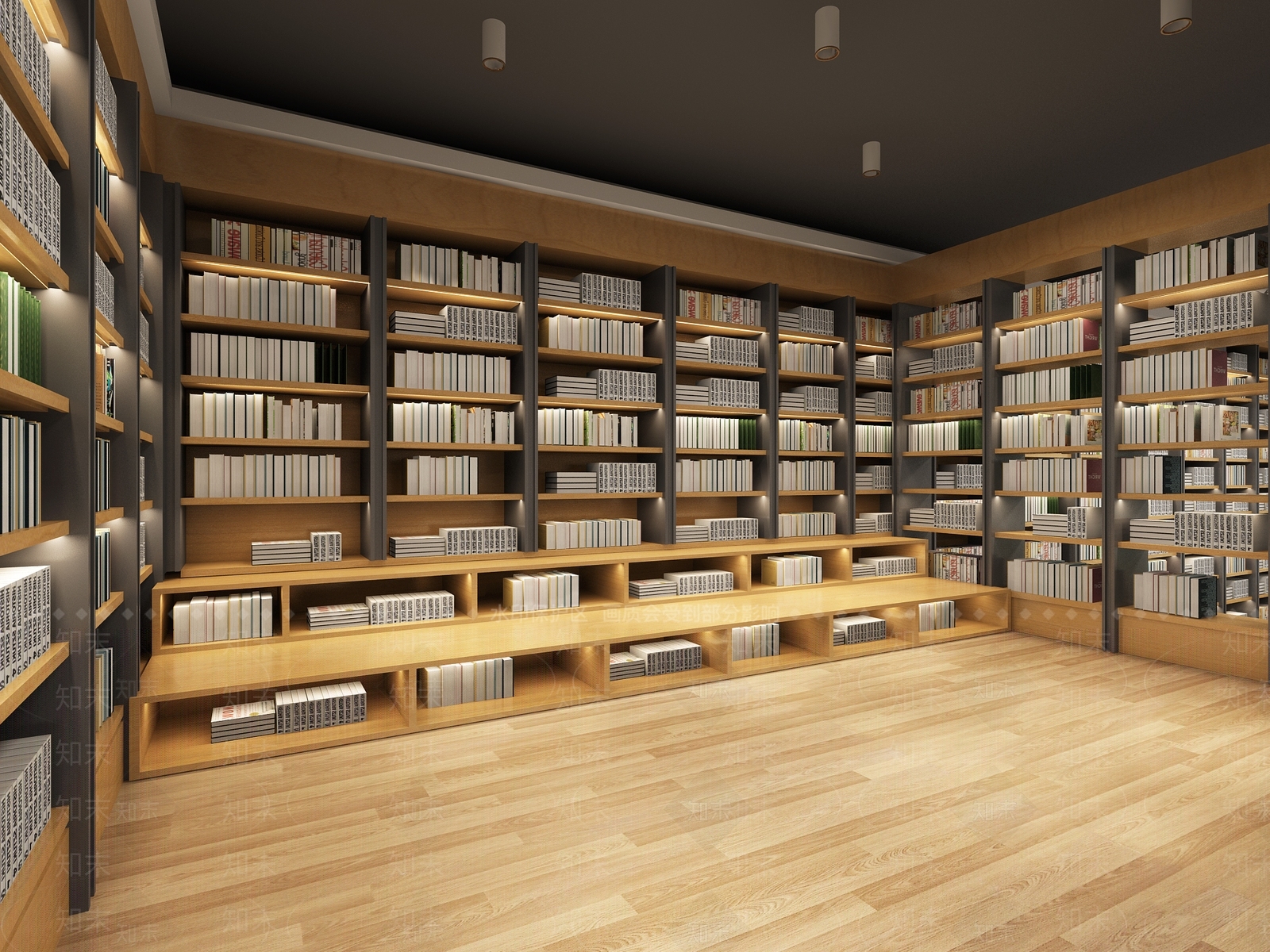 工业风书店3D模型下载【ID:760477966】