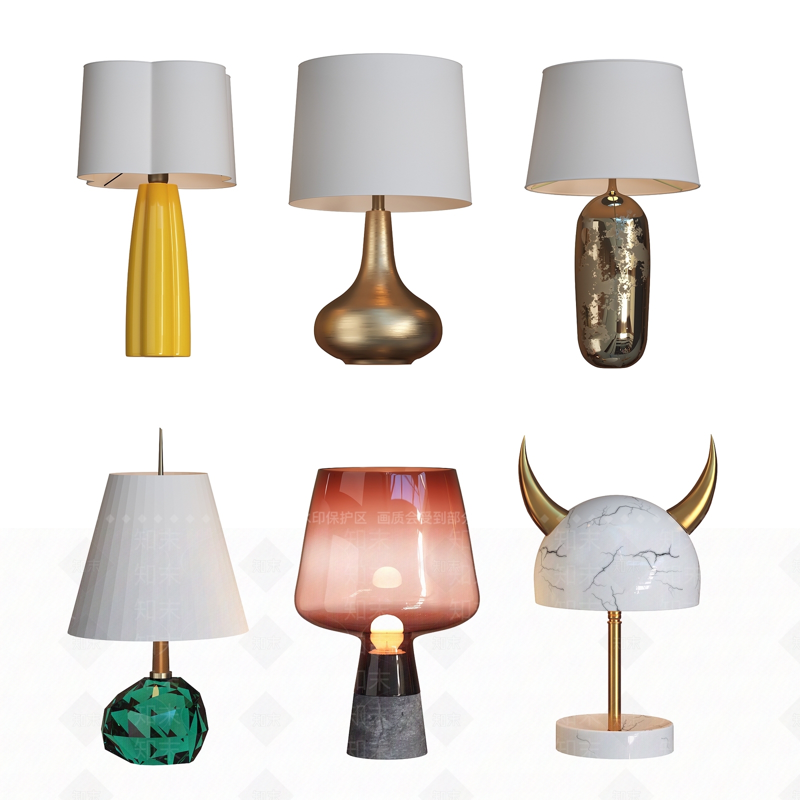 北欧儿童台灯3D模型下载【ID:660479102】