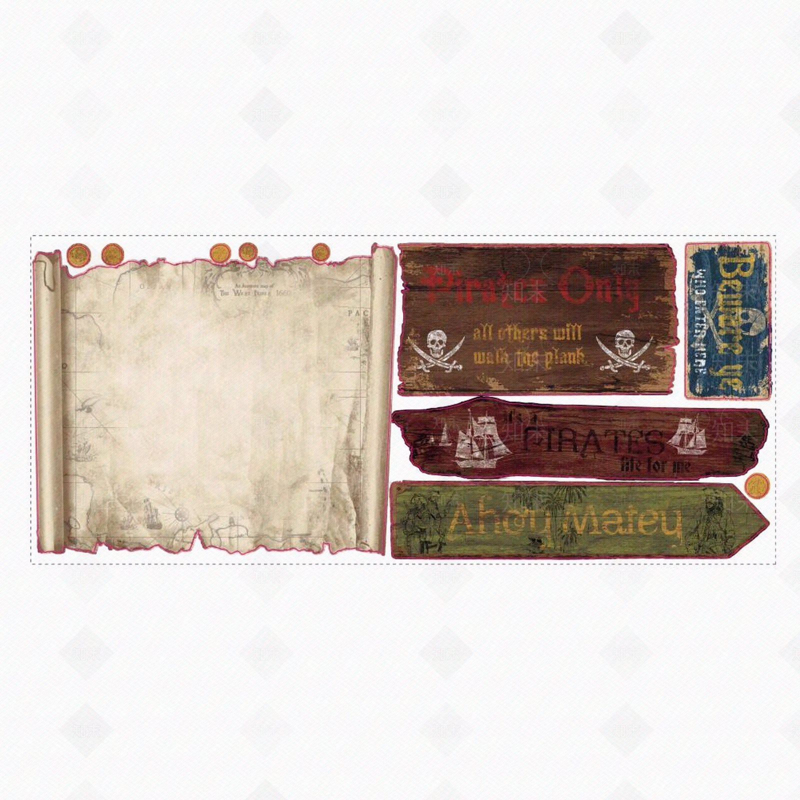 儿童房壁纸贴图下载【ID:960506230】