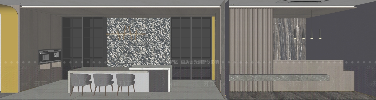 现代风格瓷砖展厅SU模型下载【ID:260540949】