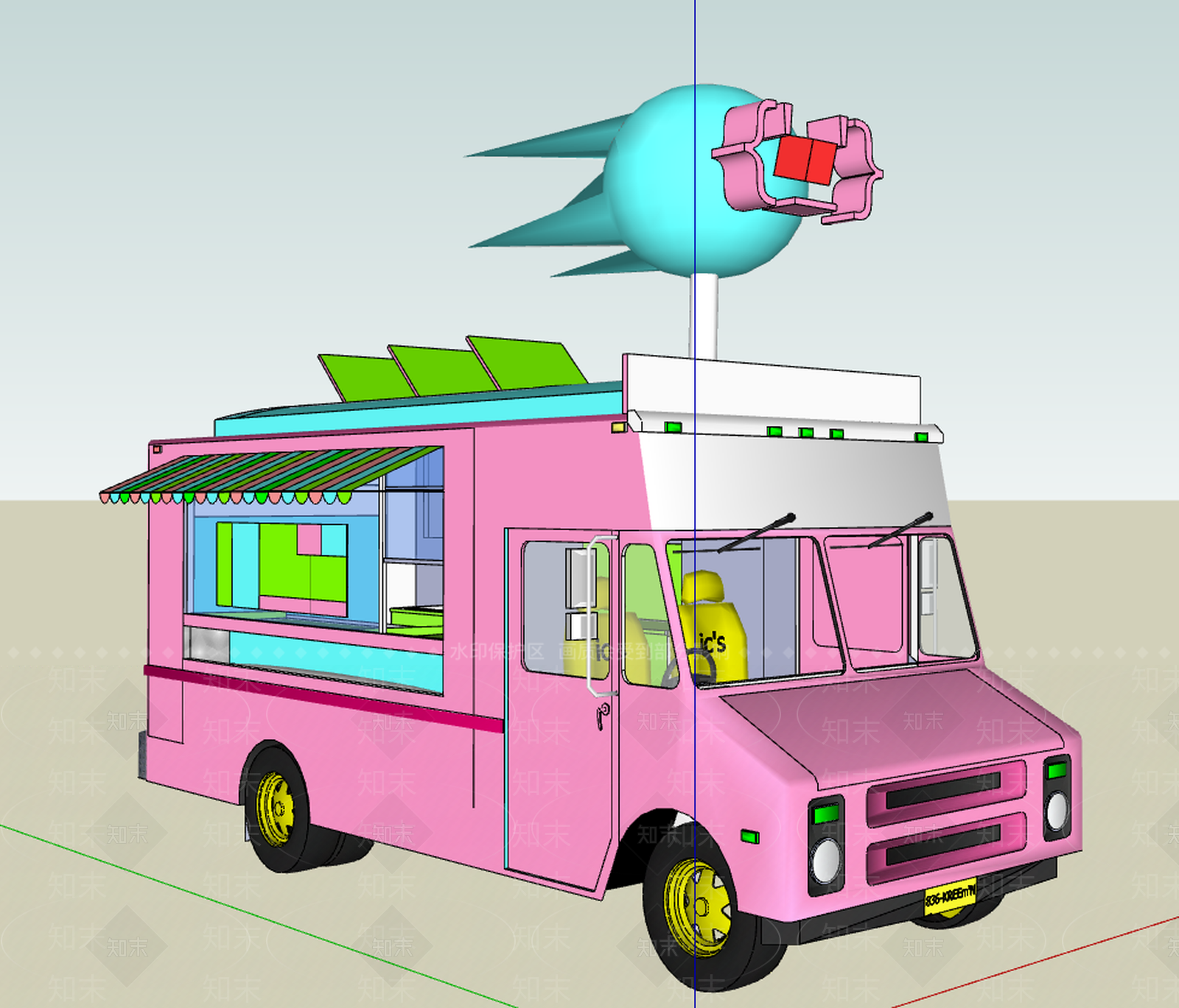 现代风格面包车SU模型下载【ID:460560129】