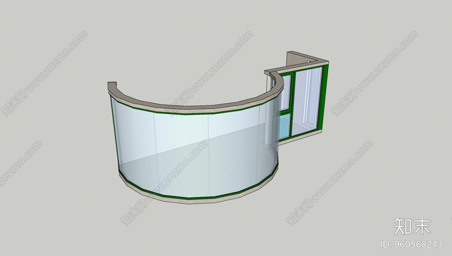现代风格平开窗SU模型下载【ID:960568213】