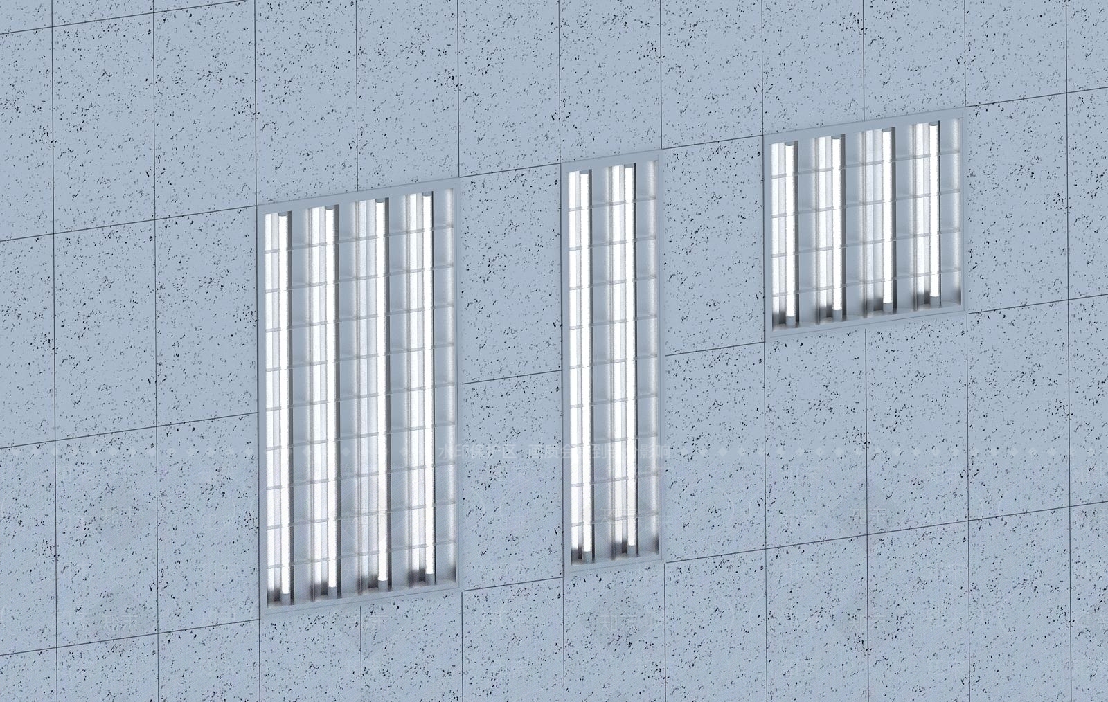 现代格栅灯3D模型下载【ID:960616179】