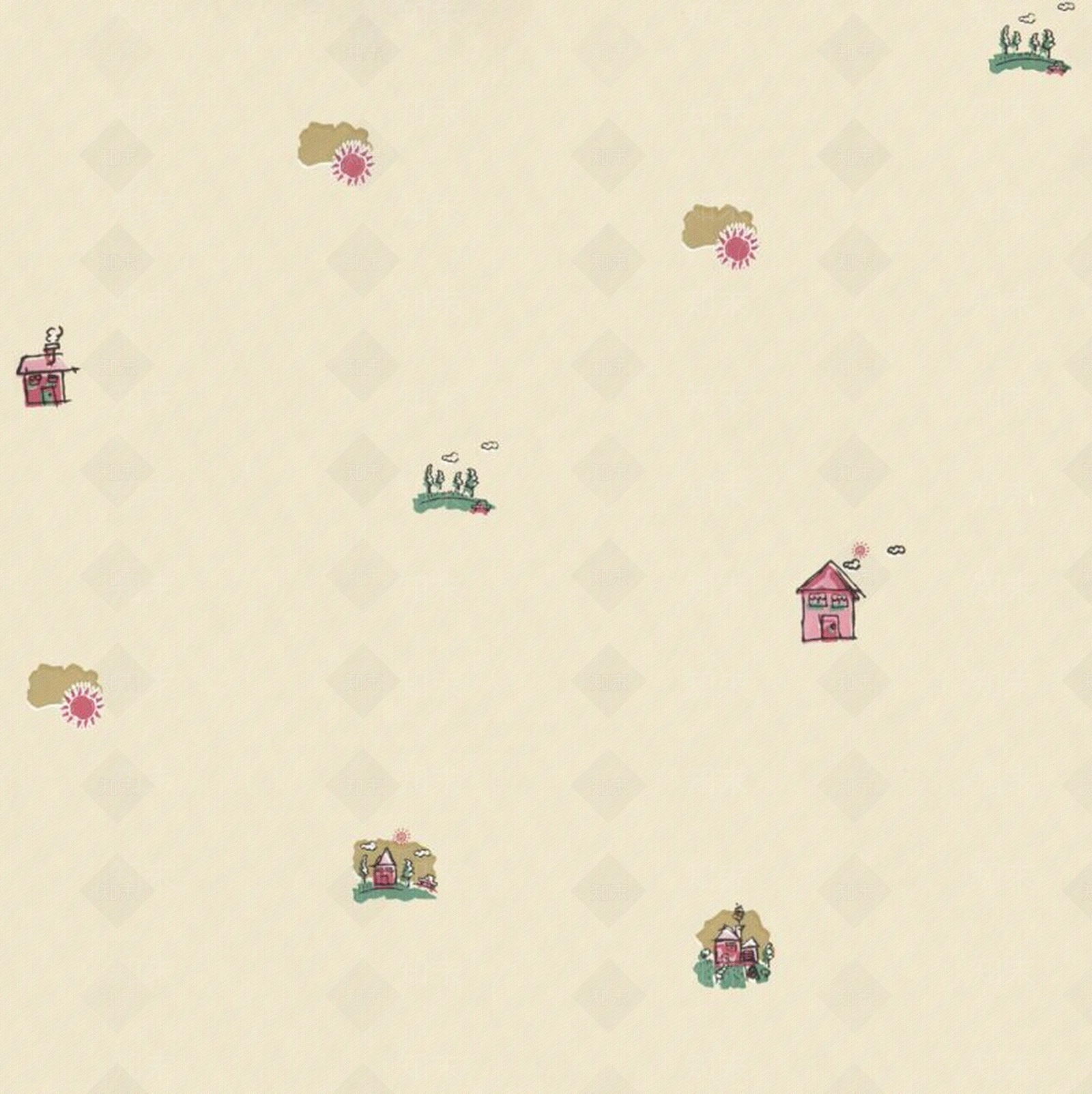 现代风格儿童壁纸贴图下载【ID:960641212】