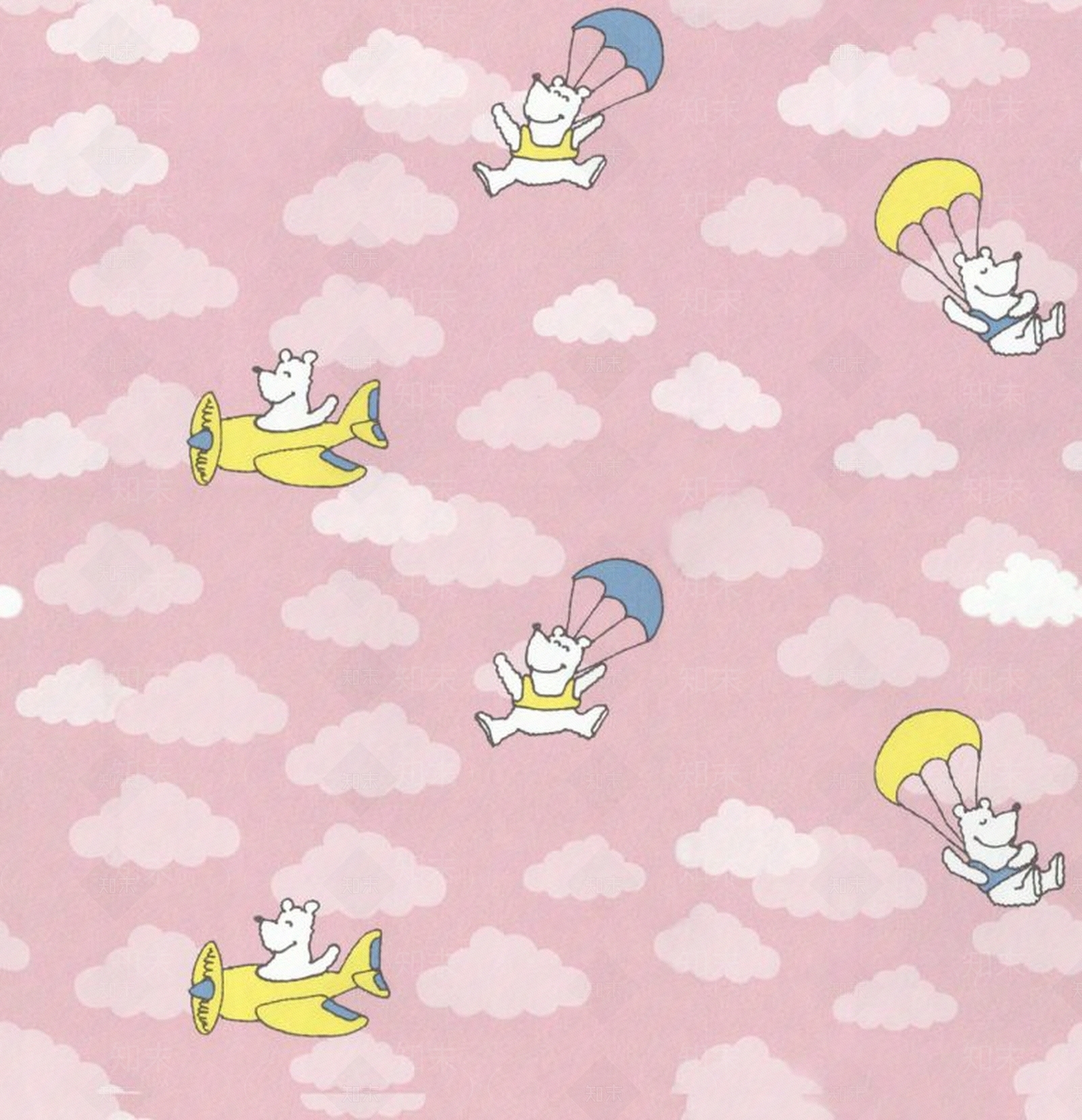 现代风格儿童壁纸贴图下载【ID:960641221】