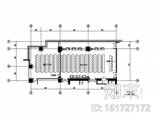 大会议前厅室内装饰装修图cad施工图下载【ID:161727172】