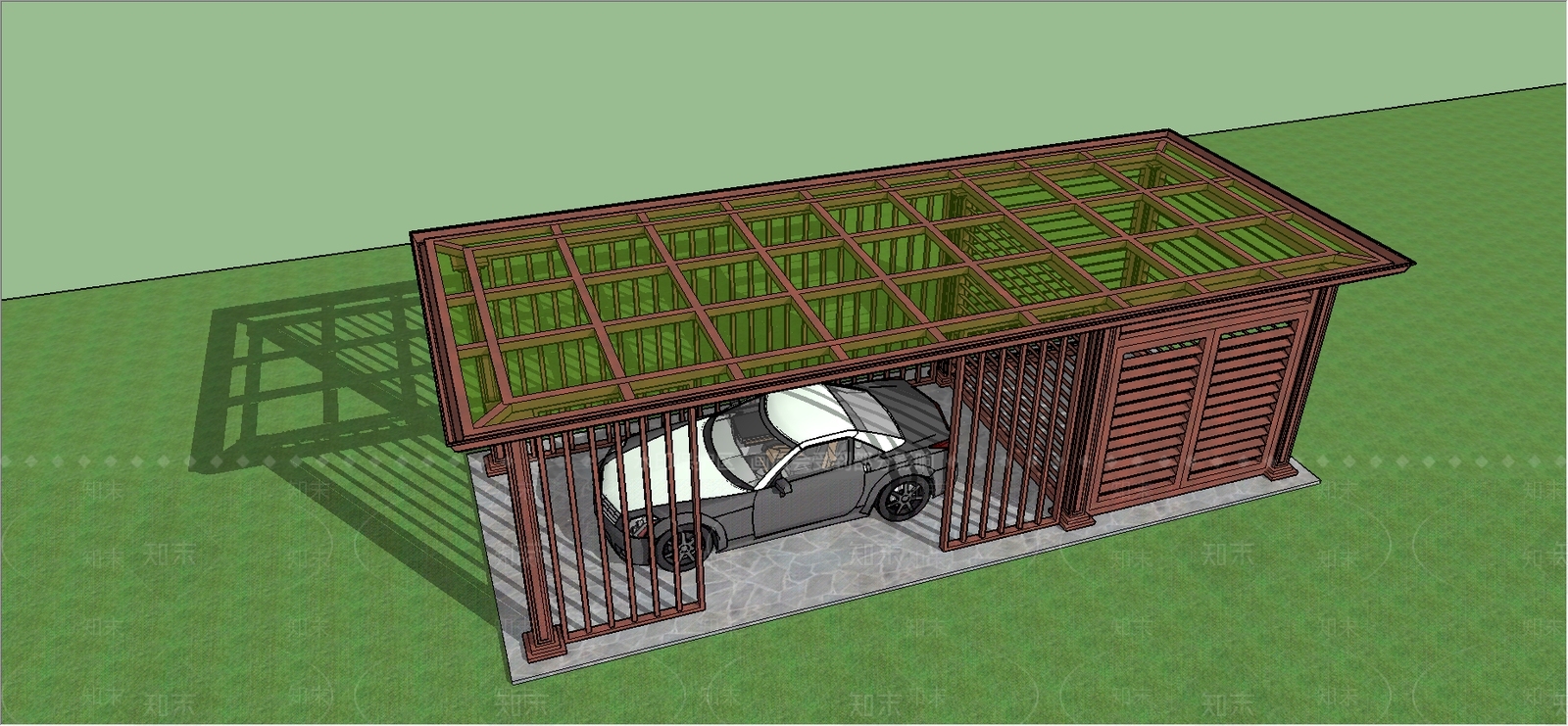 中式景观小建筑SU模型下载【ID:660662727】
