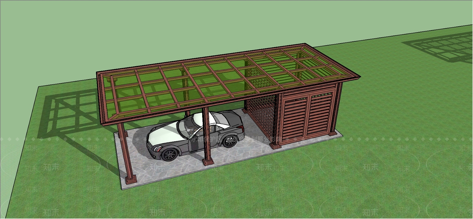 中式景观小建筑SU模型下载【ID:660662727】