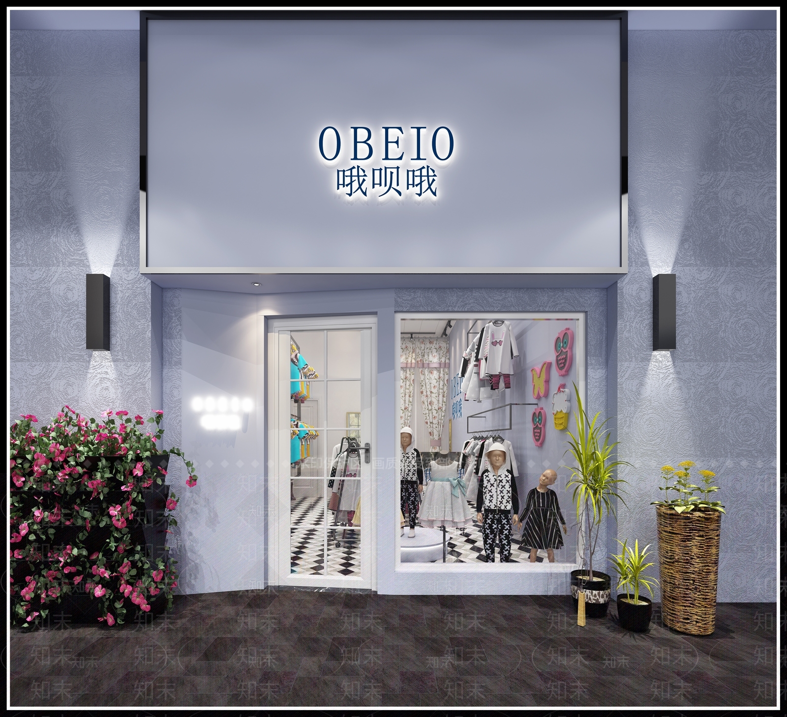 北欧服装店门面3D模型下载【ID:960699528】