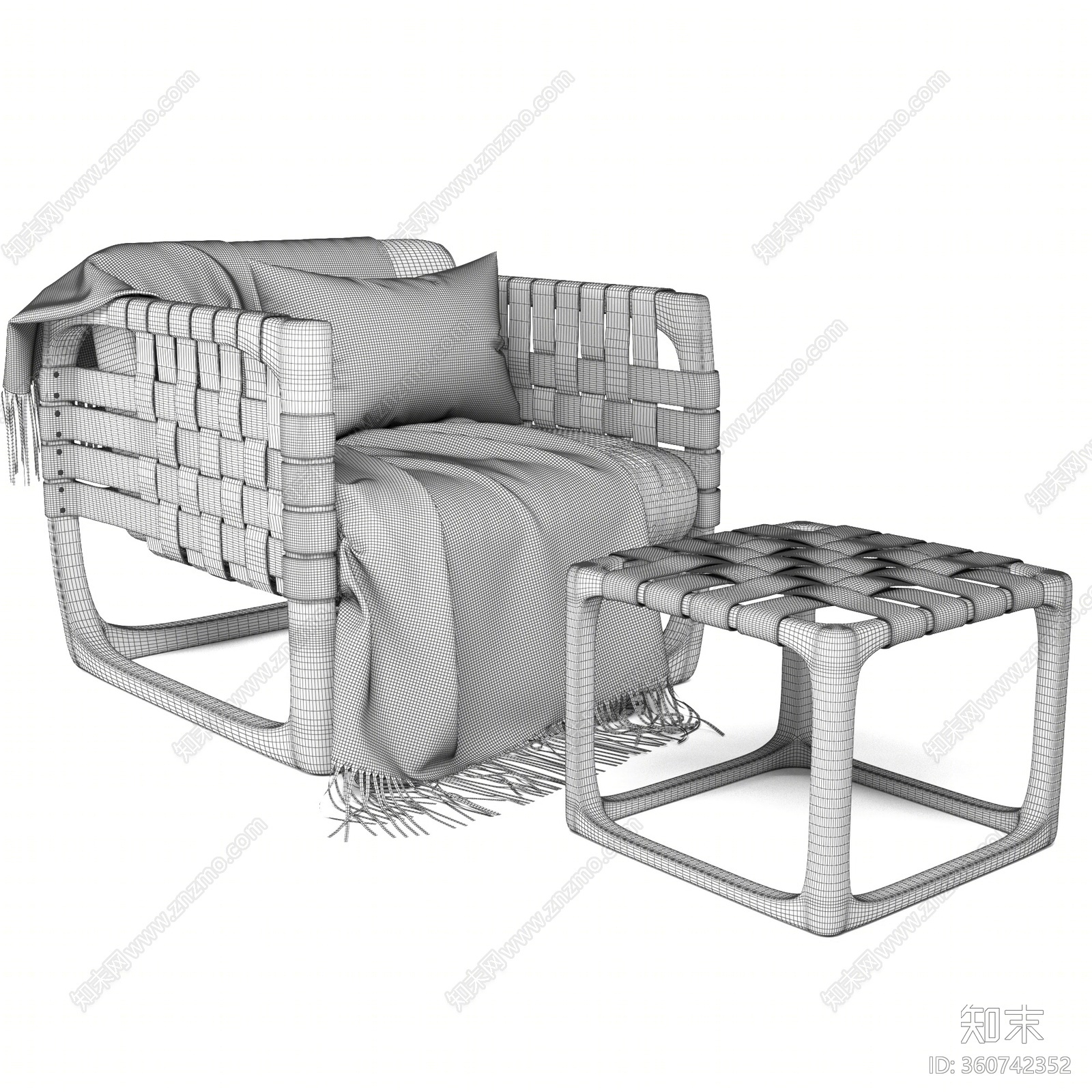 新中式户外椅3D模型下载【ID:360742352】