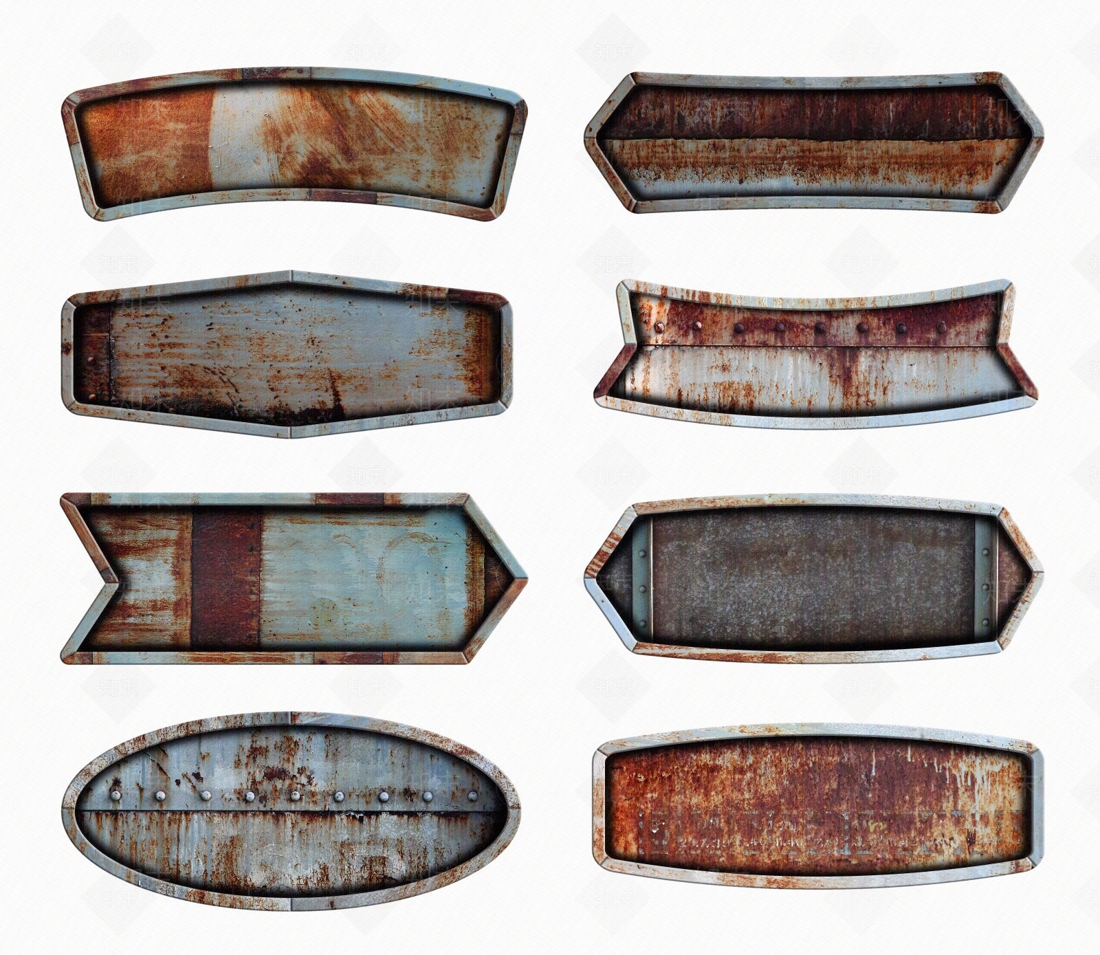 铁牌指示牌生锈贴图下载【ID:960815550】