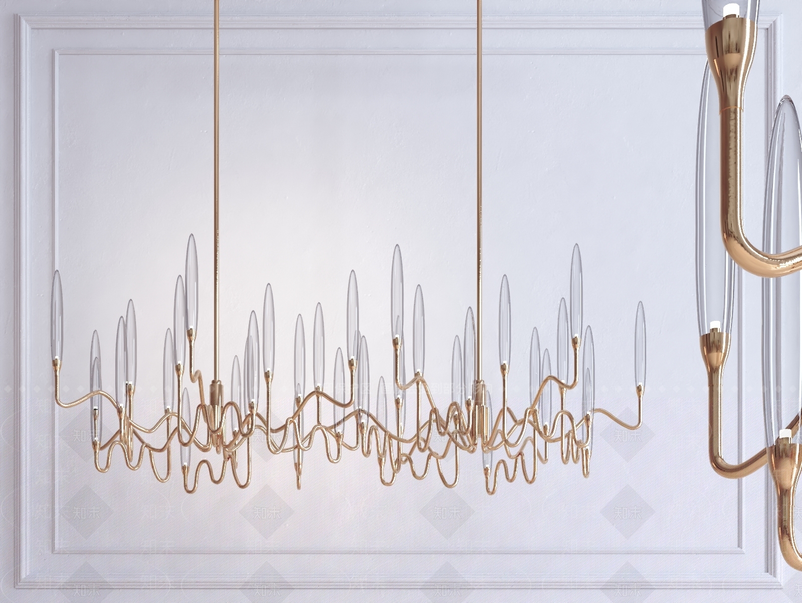 现代简约灯管3D模型下载【ID:560864800】