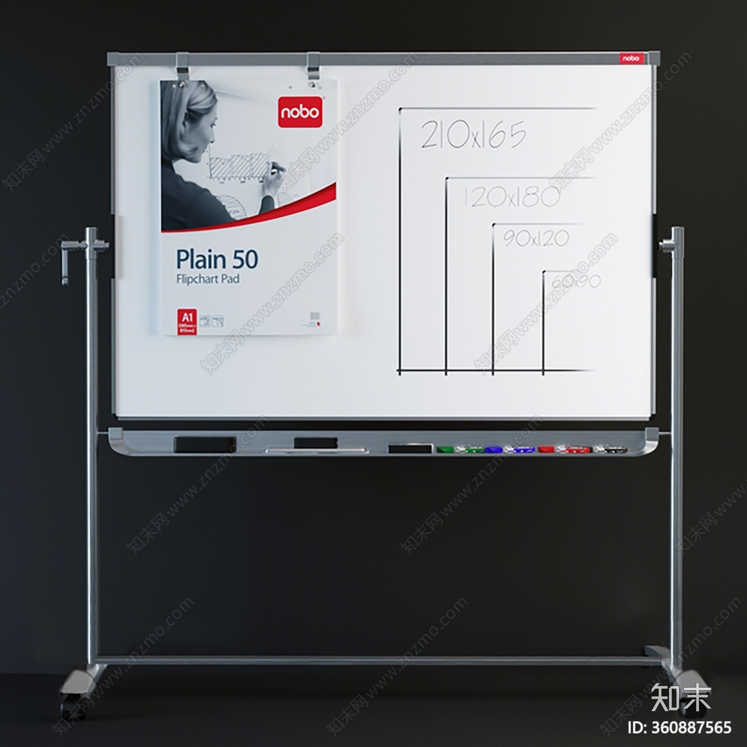 现代办公室白板3D模型下载【ID:360887565】