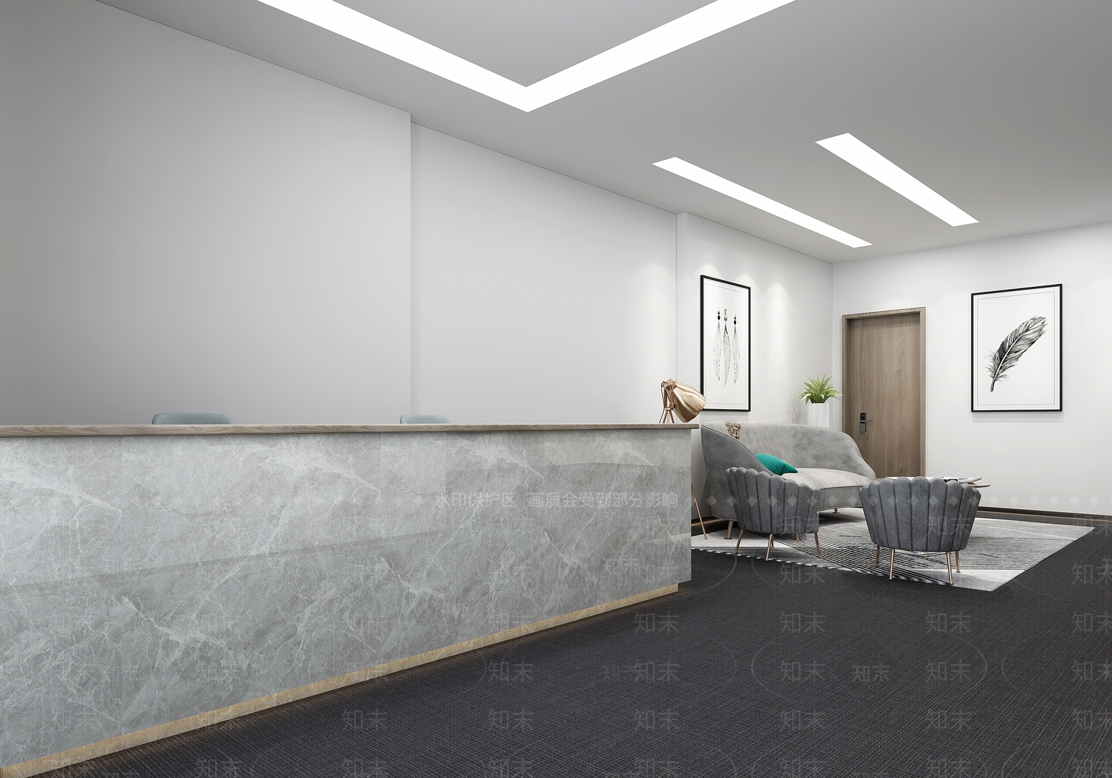 现代接待室3D模型下载【ID:861055073】