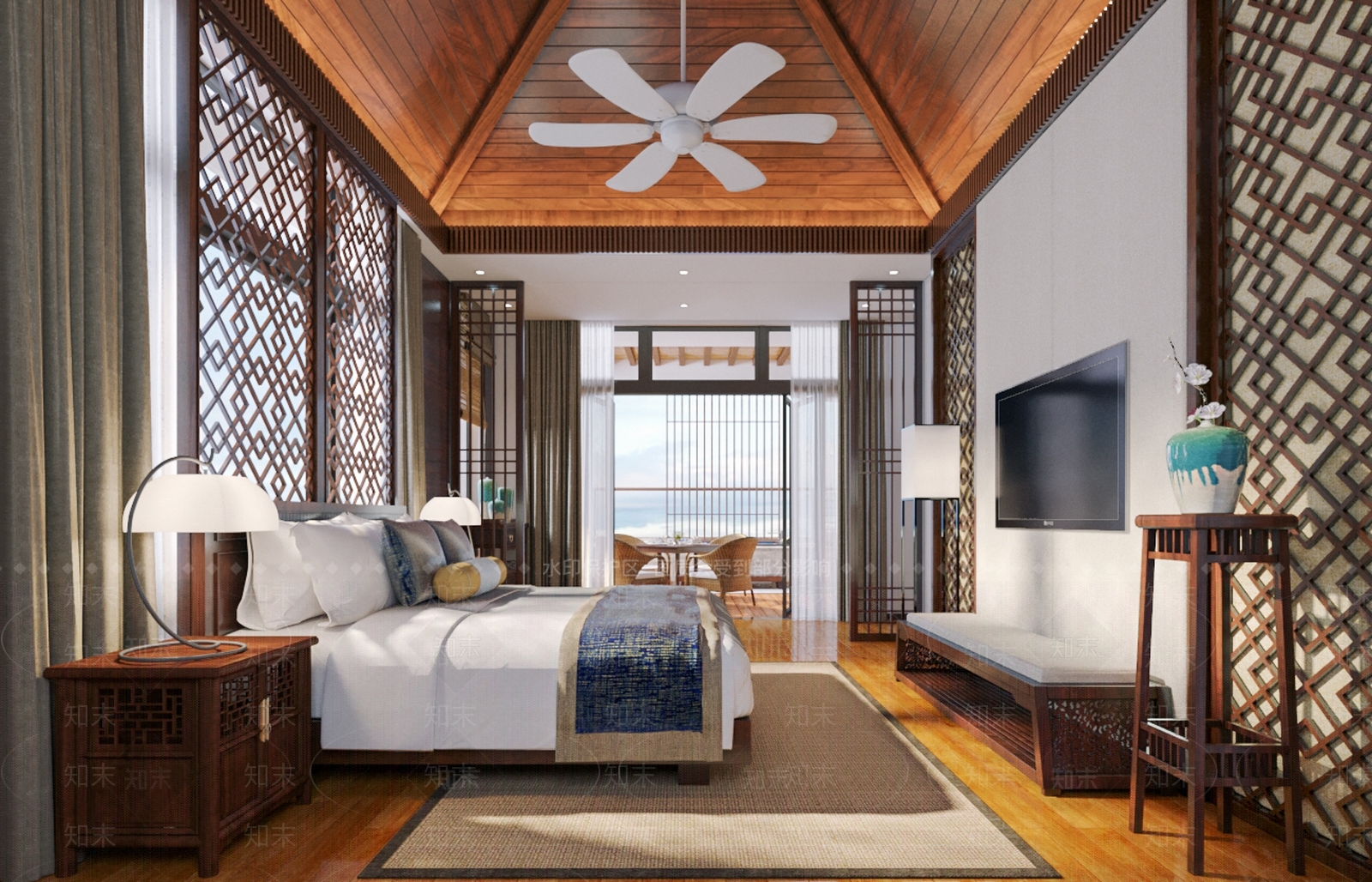 东南亚酒店套间3D模型下载【ID:461160647】