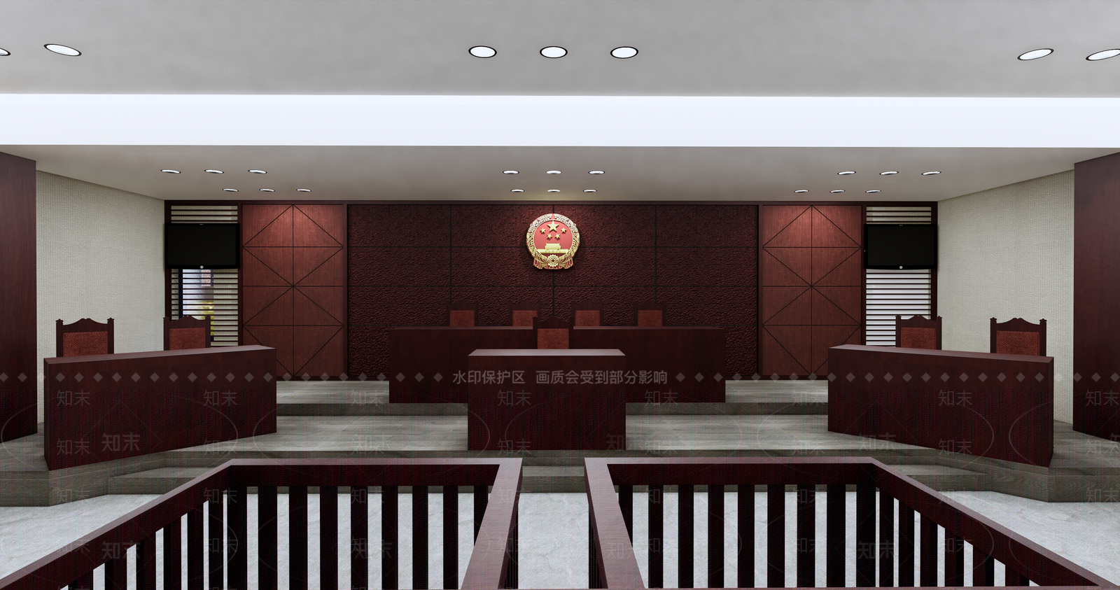 现代法庭SU模型下载【ID:861179205】