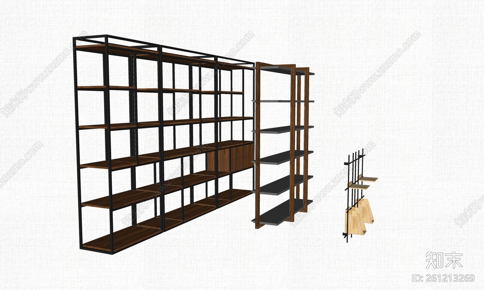 现代风格装饰架SU模型下载【ID:261213269】