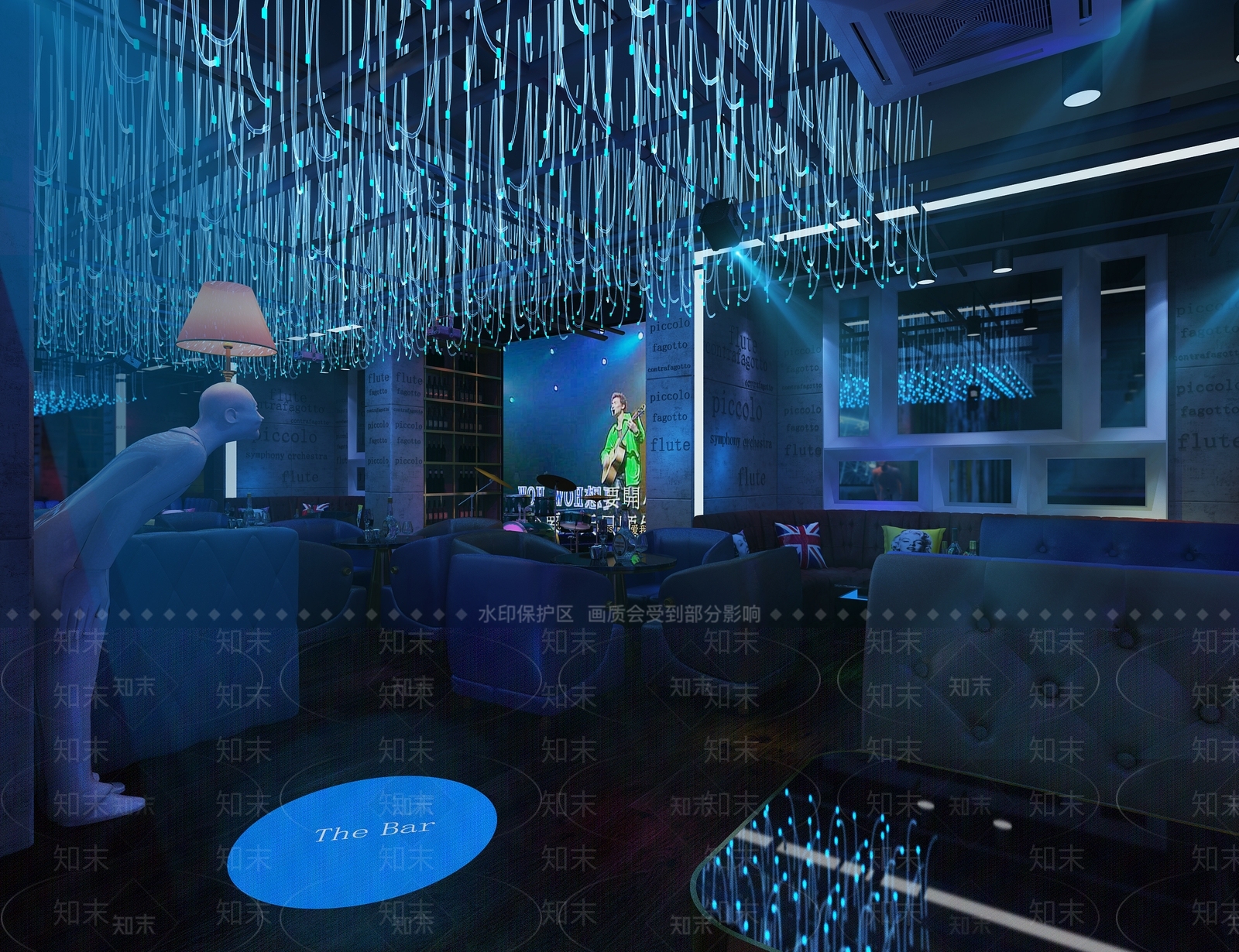现代酒吧3D模型下载【ID:961215484】