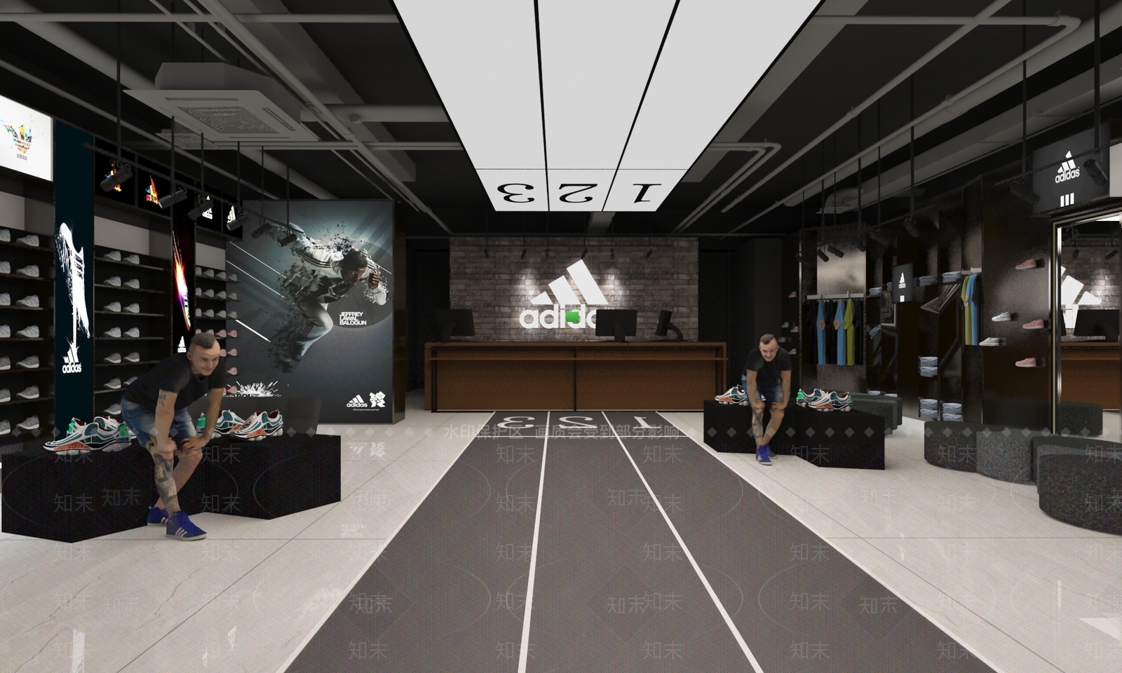 现代鞋子专卖店3D模型下载【ID:561220437】