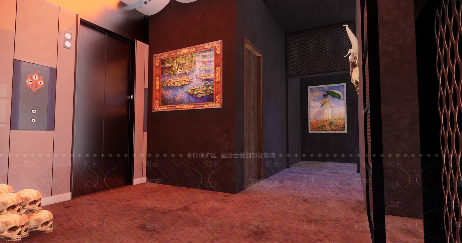 古典风格娱乐室SU模型下载【ID:761229665】
