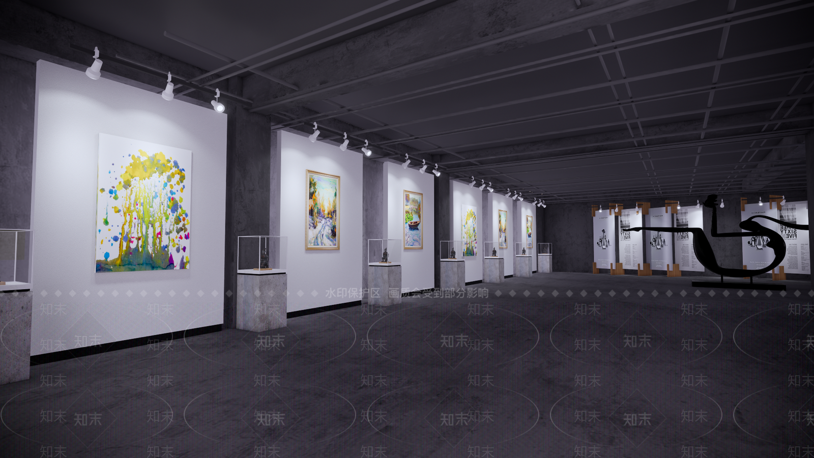 现代风格其他展厅SU模型下载【ID:261232931】