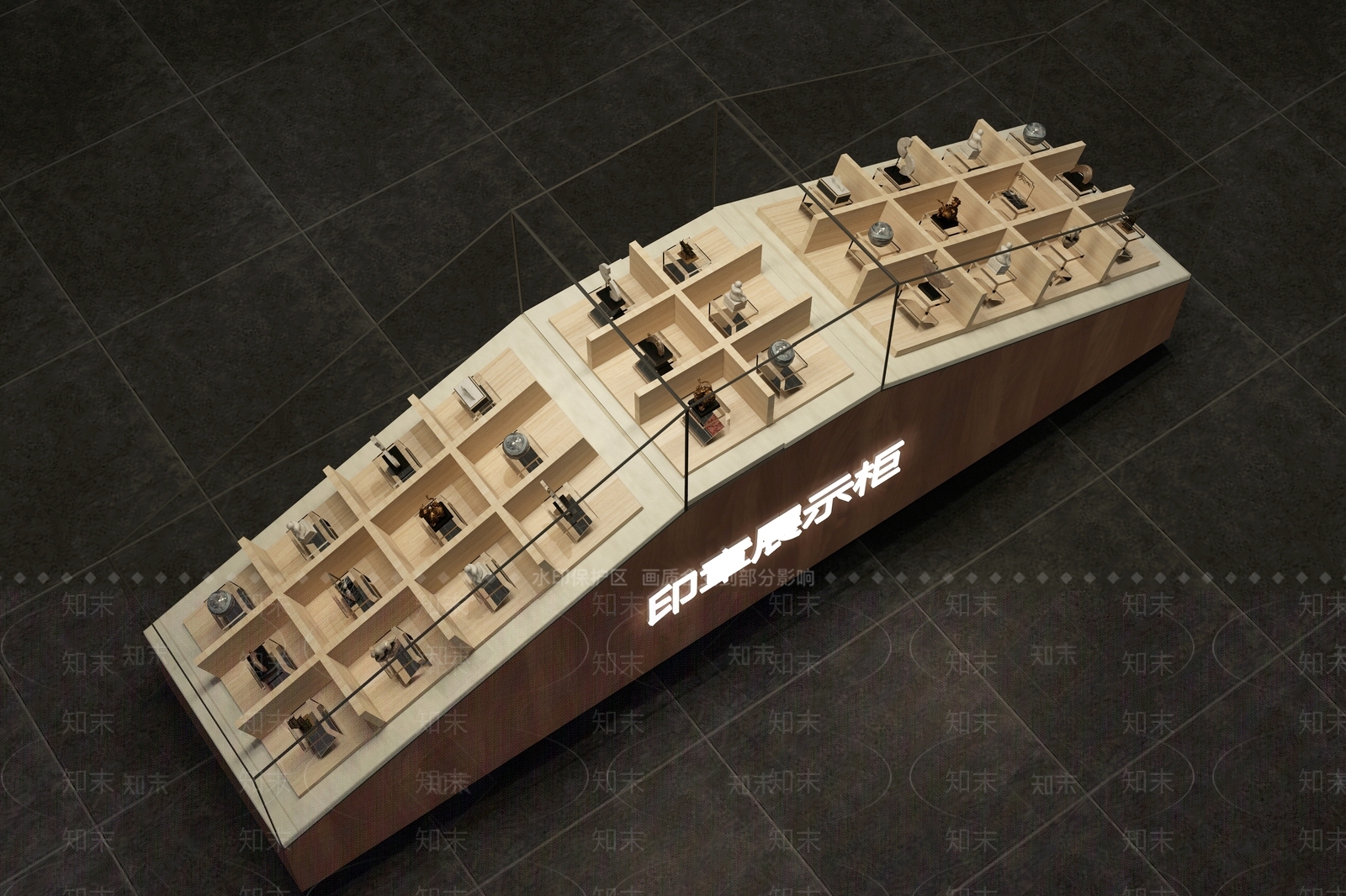 中式饰品展示柜3D模型下载【ID:161269740】