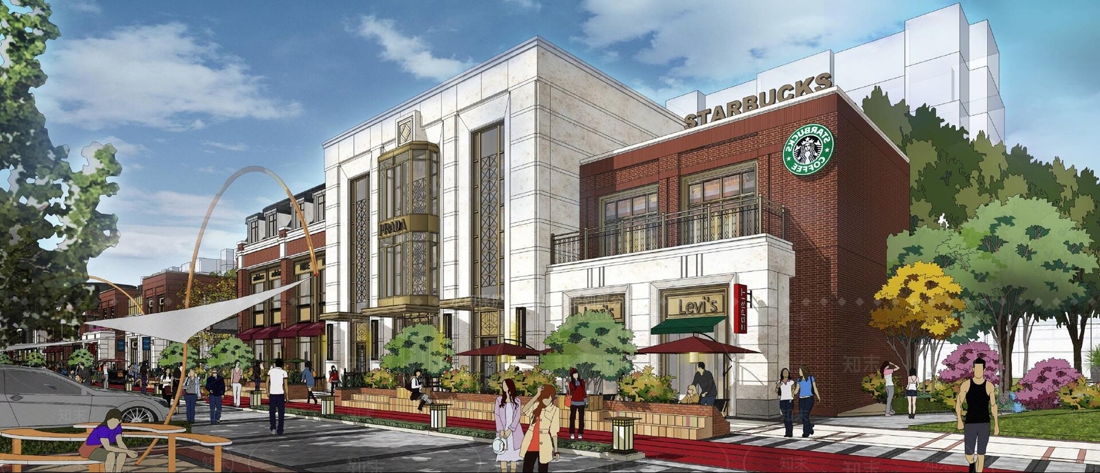 欧式风格小公建SU模型下载【ID:361277796】
