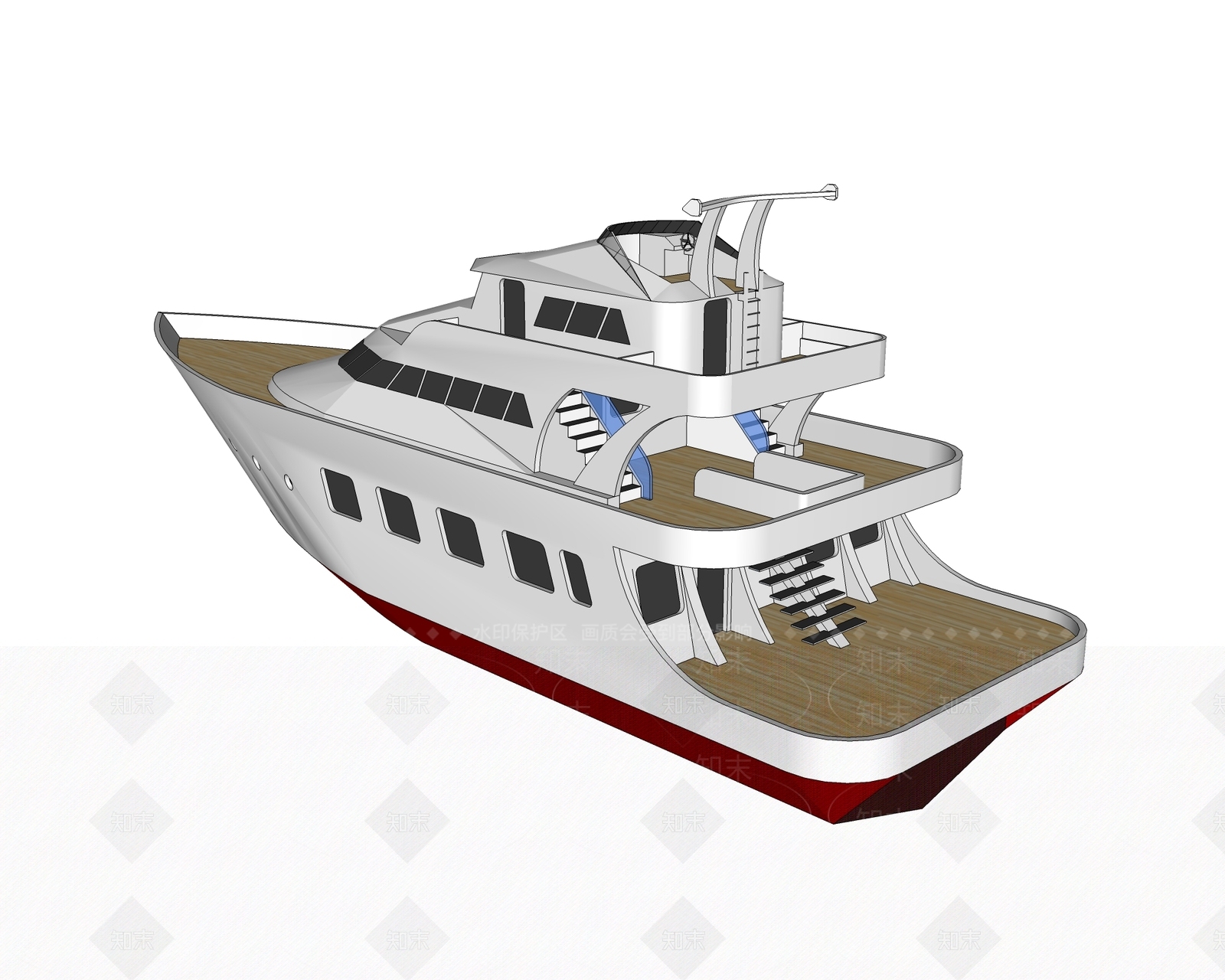 现代风格轮船SU模型下载【ID:461292730】
