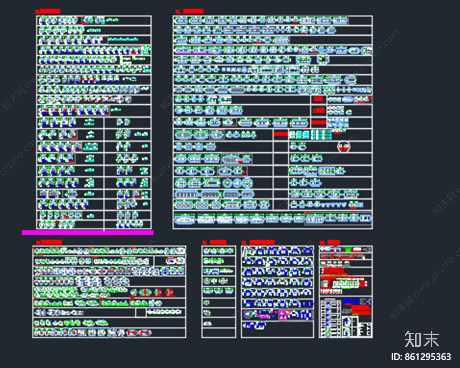 办公家具平面图cad施工图下载【ID:861295363】