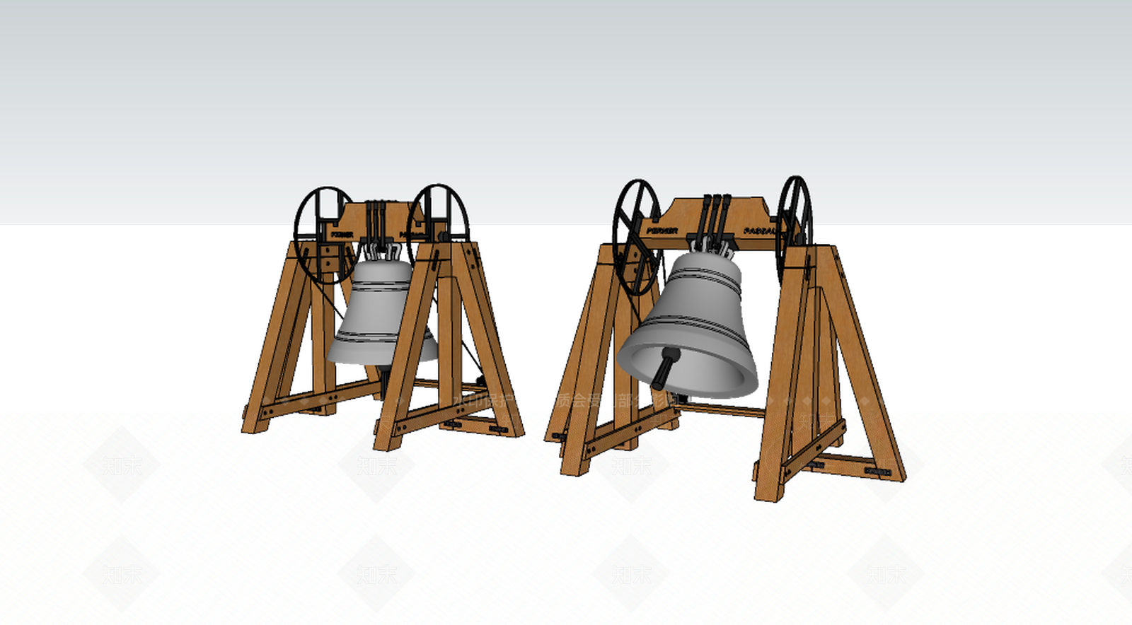 中式风格编钟SU模型下载【ID:461324088】