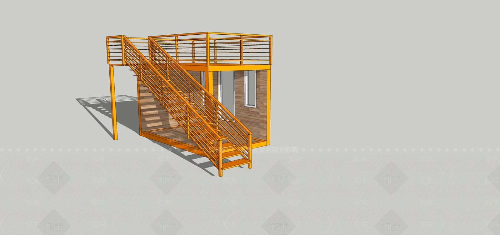 现代风格景观小建筑SU模型下载【ID:661329775】