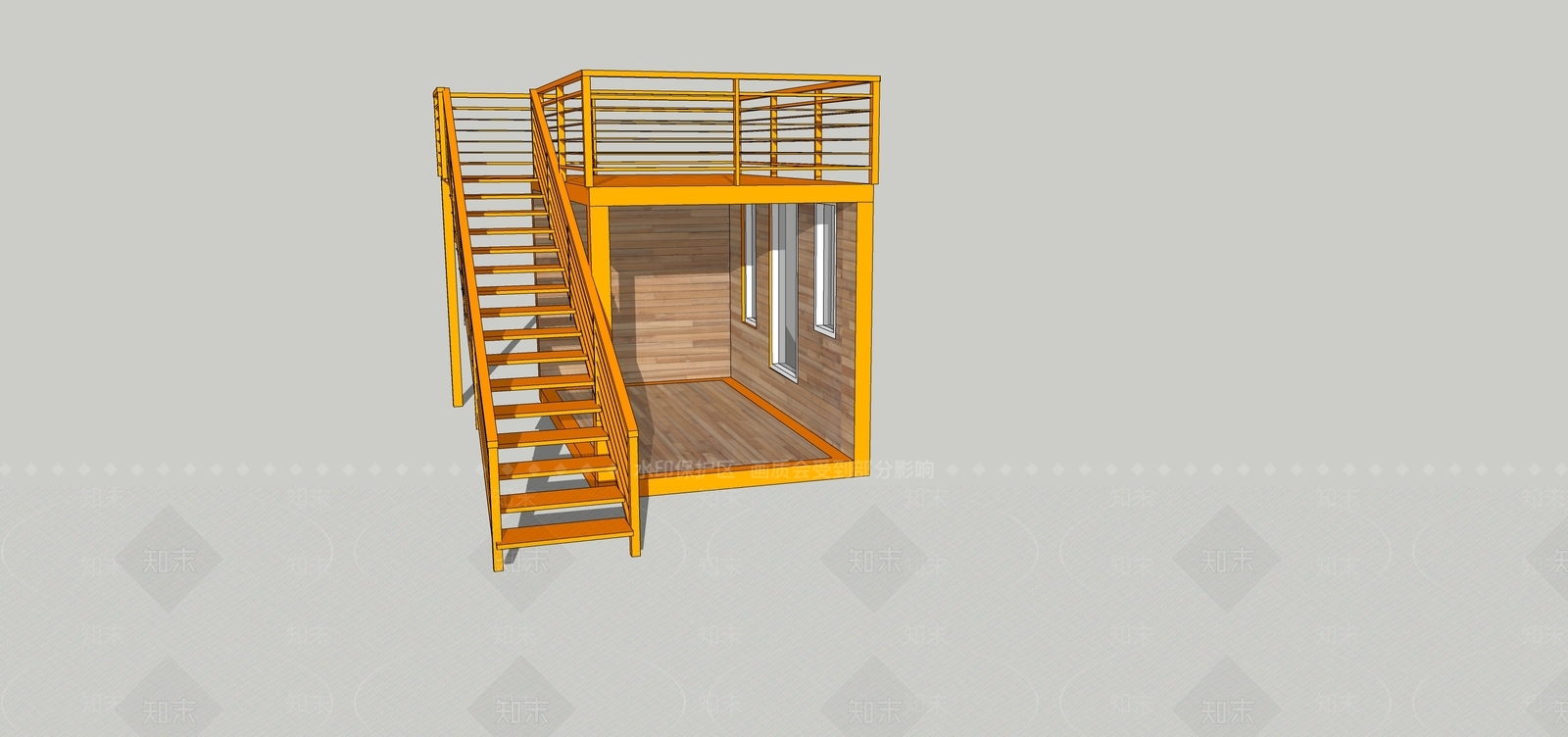 现代风格景观小建筑SU模型下载【ID:661329775】