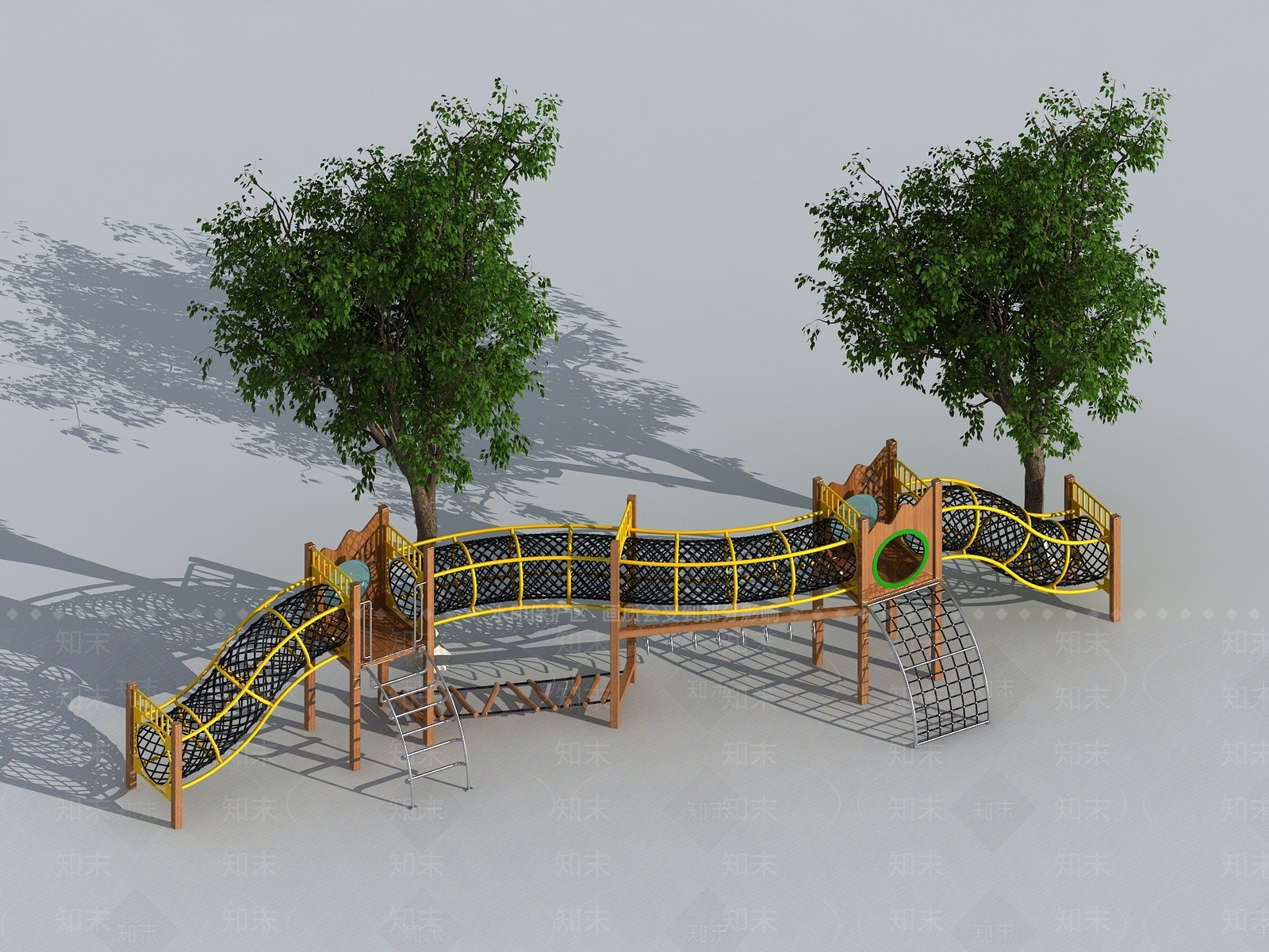 现代儿童游乐设施3D模型下载【ID:661354030】