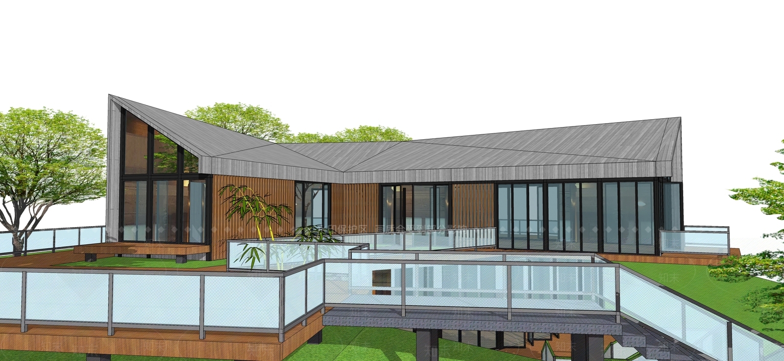 现代风格艺术风格建筑SU模型下载【ID:861355482】