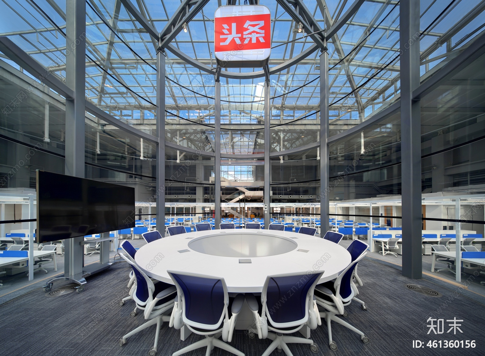 今日头条中航广场办公室cad施工图下载【ID:461360156】