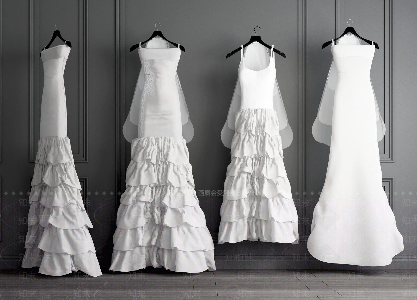 现代展示服装3D模型下载【ID:461364147】