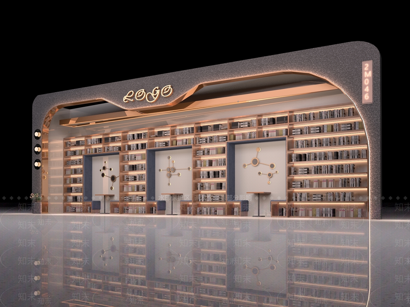 现代风格书店3D模型下载【ID:761434902】