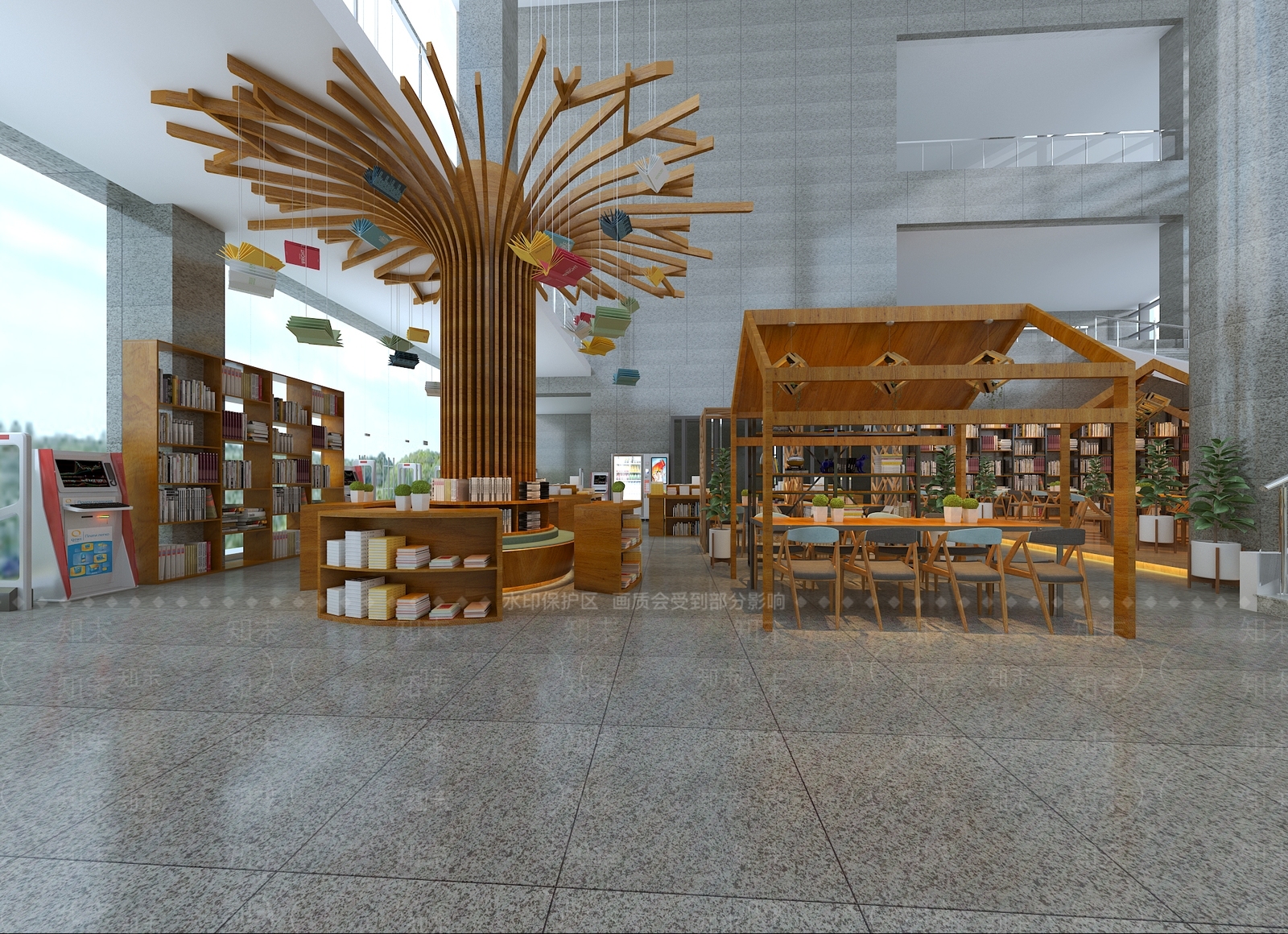 现代书吧3D模型下载【ID:261557797】