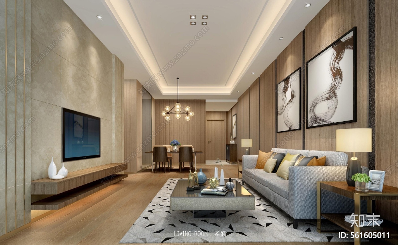 深圳京基御景峯2栋交楼标准样板间施工图下载【ID:561605011】