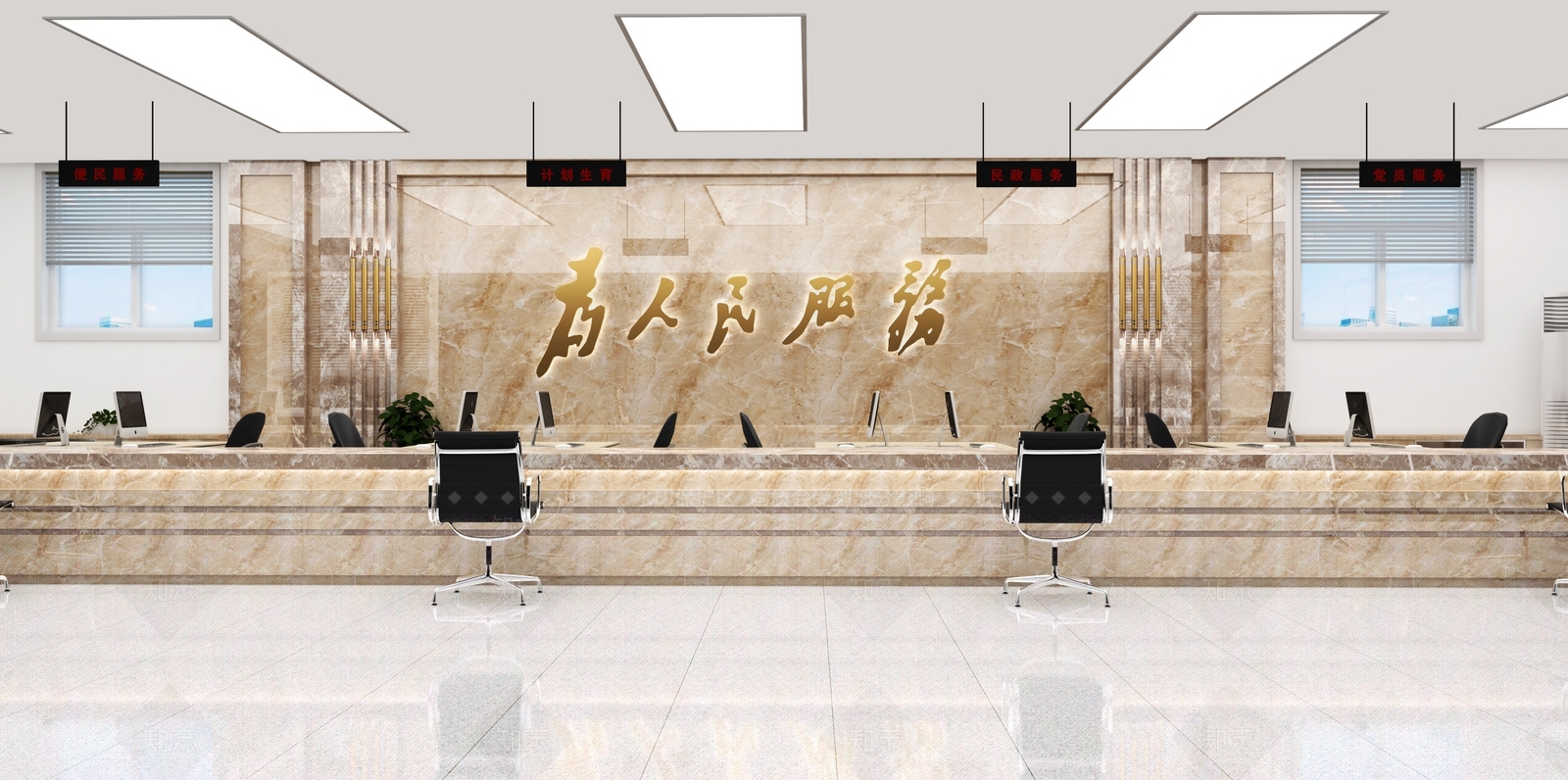 现代风格活动中心SU模型下载【ID:861624078】