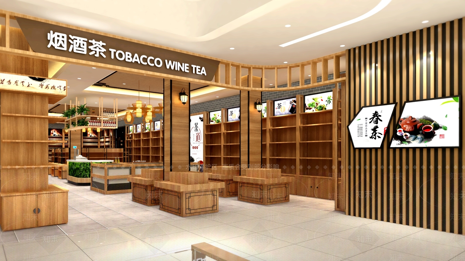 新中式风格酒窖展厅SU模型下载【ID:561652235】