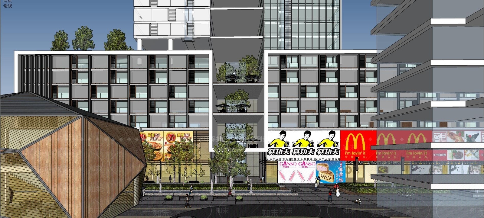 现代风格商业多层SU模型下载【ID:461908148】