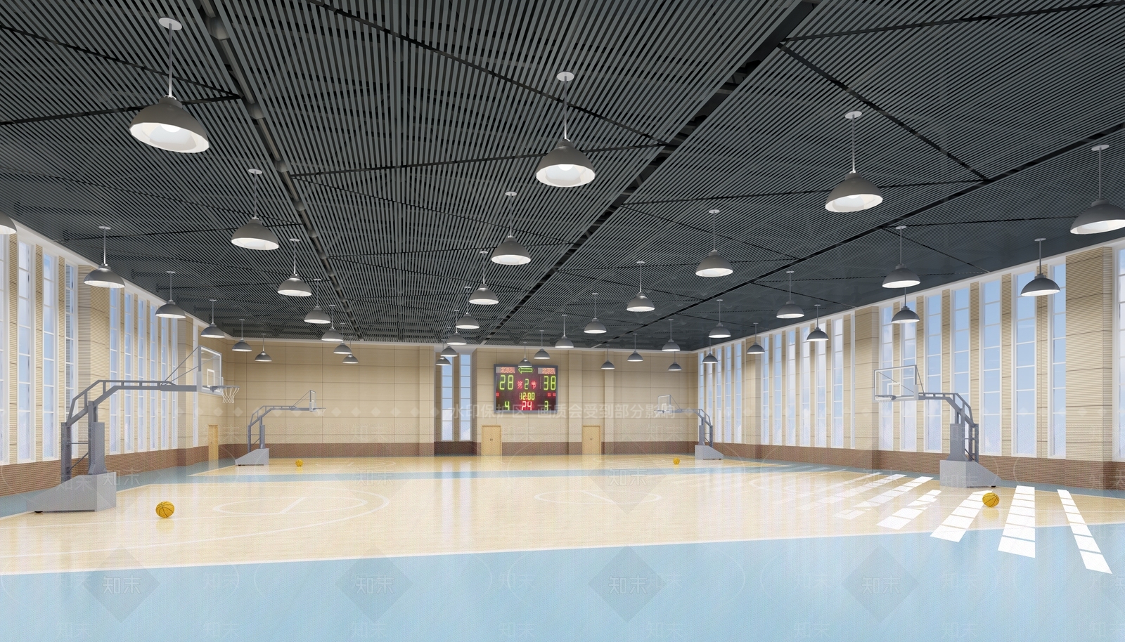 现代篮球馆3D模型下载【ID:262030234】