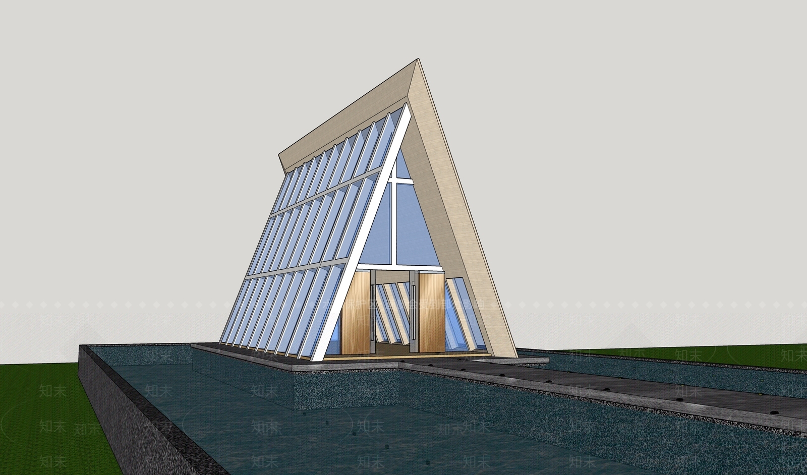 现代风格景观小建筑SU模型下载【ID:862034427】