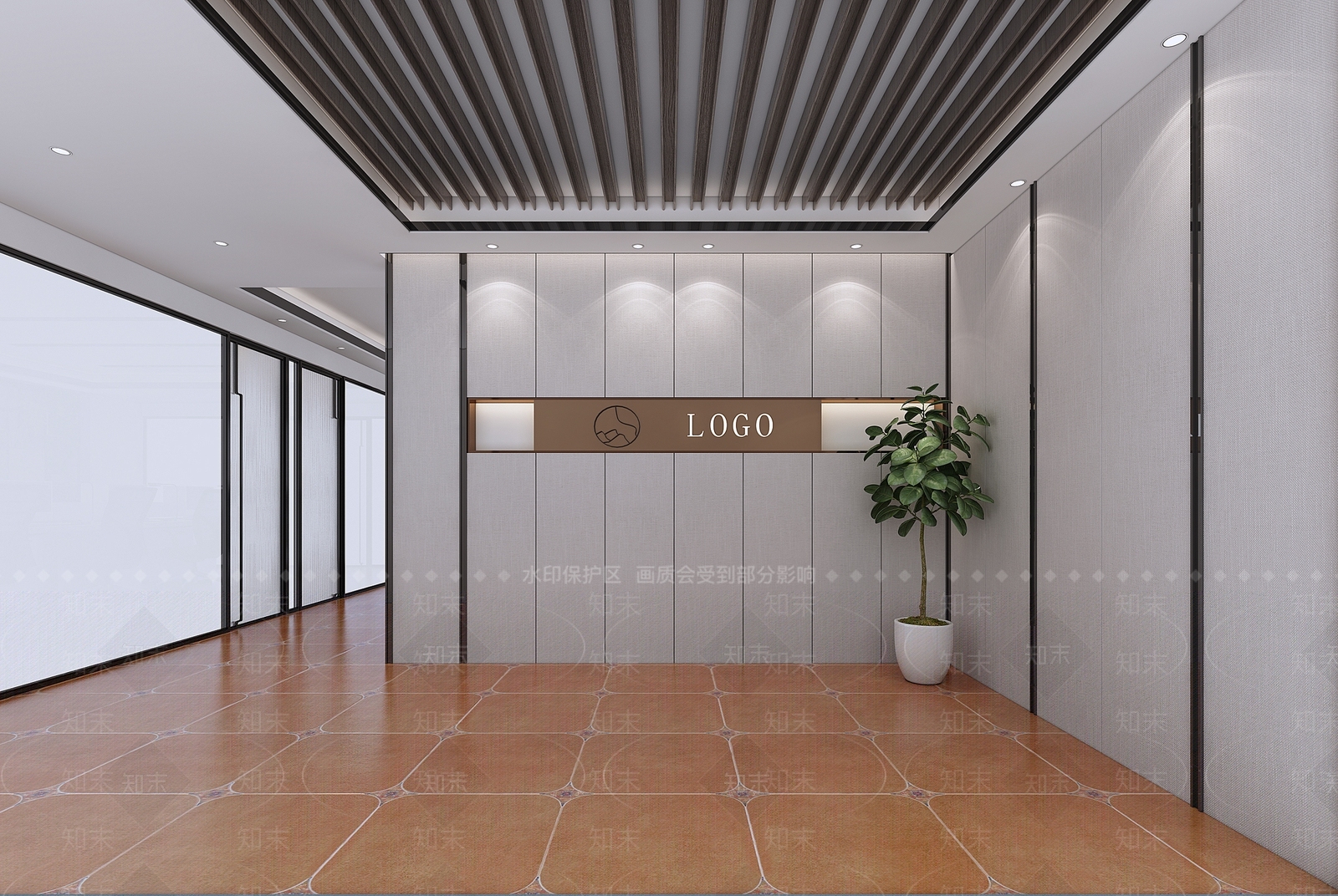 现代风格办公桌椅组合3D模型下载【ID:762134759】