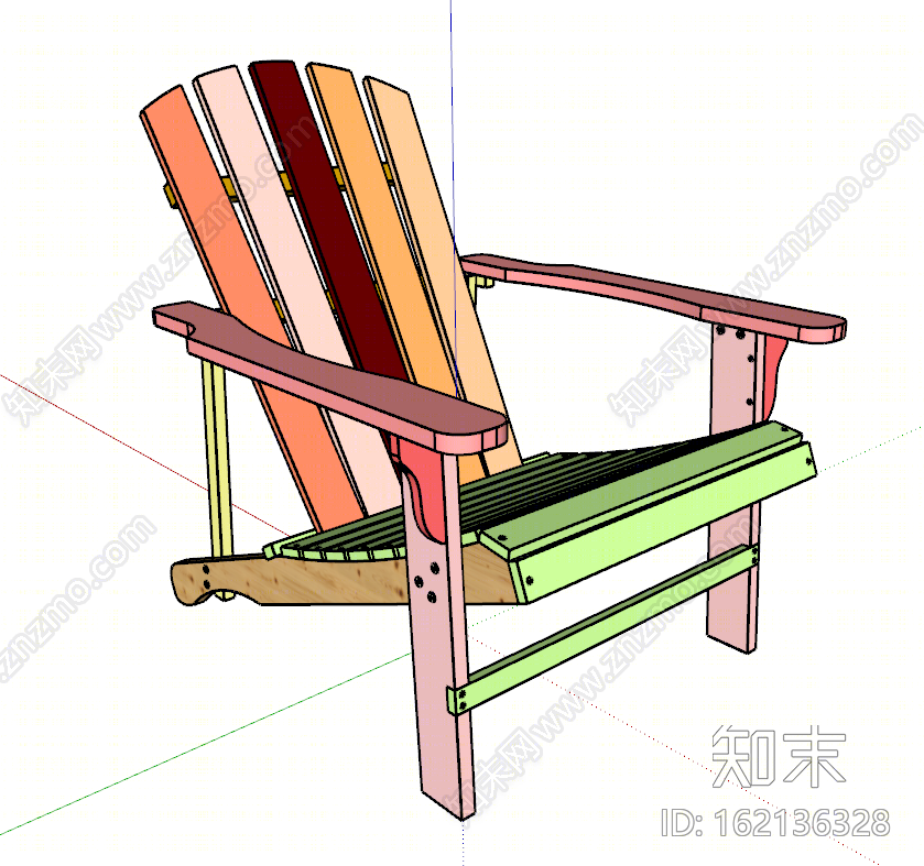 现代风格户外椅SU模型下载【ID:162136328】
