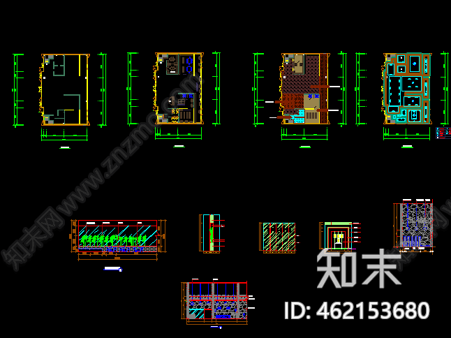 茶室设计施工图施工图下载【ID:462153680】